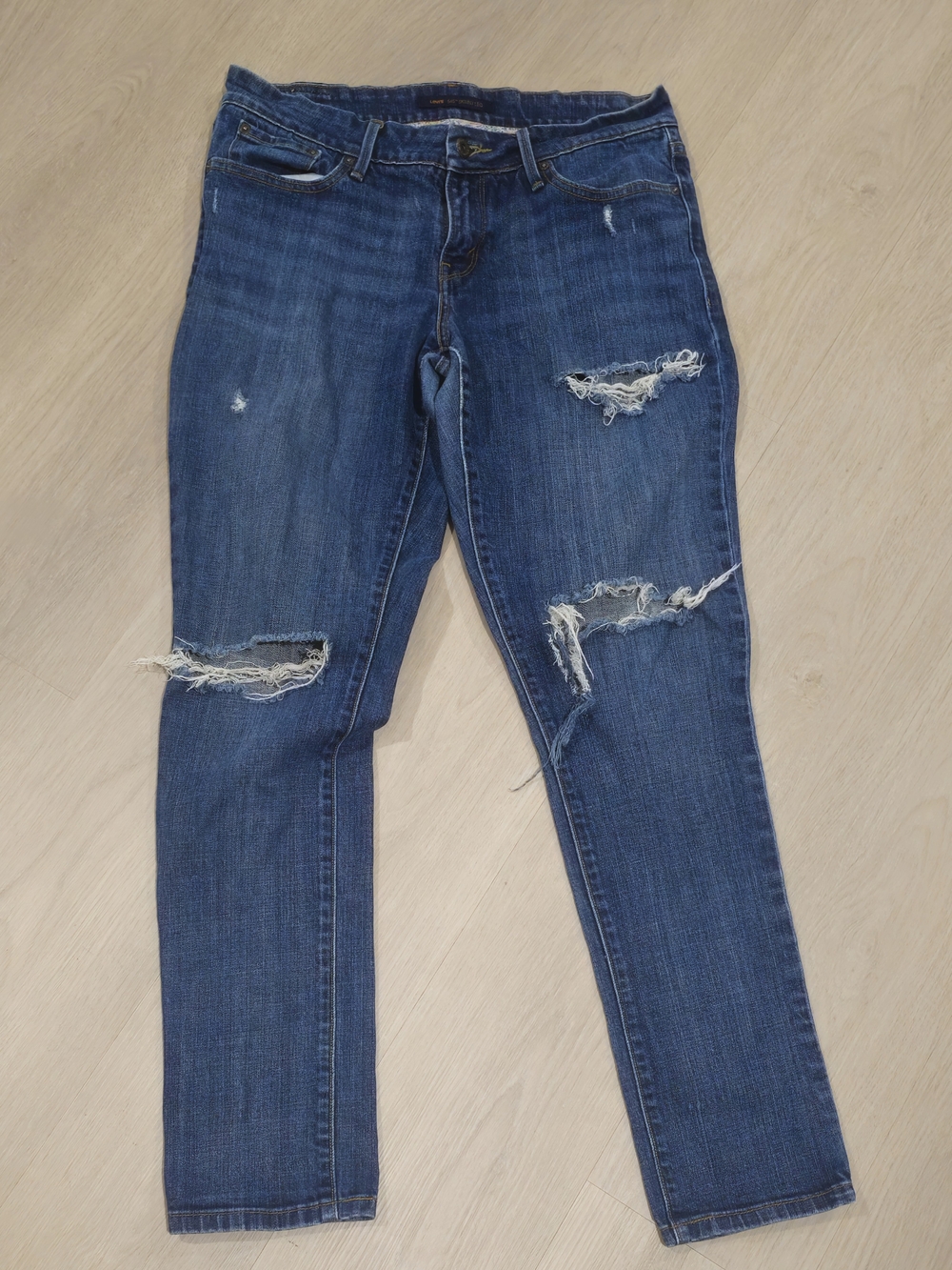 Levi's 545 Skinny Leg Distressed Jeans